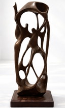 Solid Wood Organic Sculpture – Henry Moore Style – Mid-Century Modernist Art
