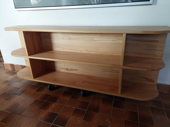 Image 1 of Massief beukenhouten woonkamerset. Geolied.