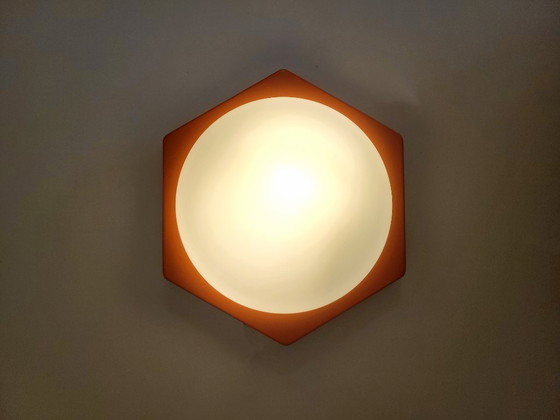 Image 1 of Vintage Space Age hexagon wandlampen van Paul Neuhaus 1970