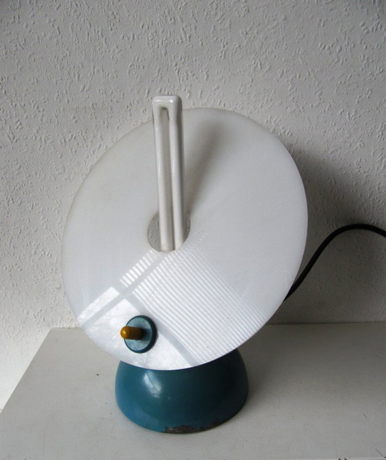 Lampada da tavolo Pall, stile Memphis, Barbieri & Marianelli anni '80, Lampade da tavolo, Metallo, Plastica (foto 5 di 9)