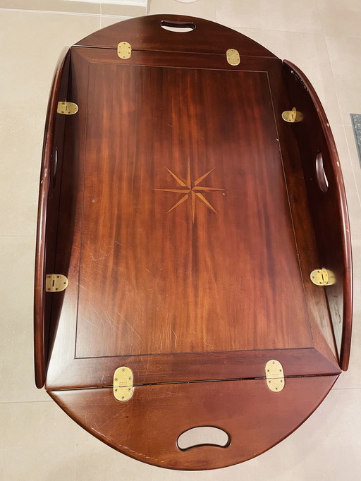 Mid Century Mahogany Butler's Cocktail Table