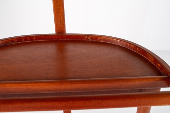 Image 1 of Teakhouten herenvaletstandaard op wielen uit het midden van de 20e eeuw, jaren 60.