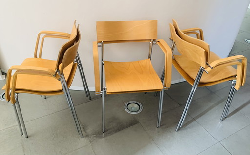 6x Chair Campus KS16 - Lammhults - With Armrests