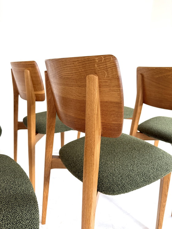 Image 1 of Ensemble de 6 chaises de salle à manger danoises restaurées des années 70