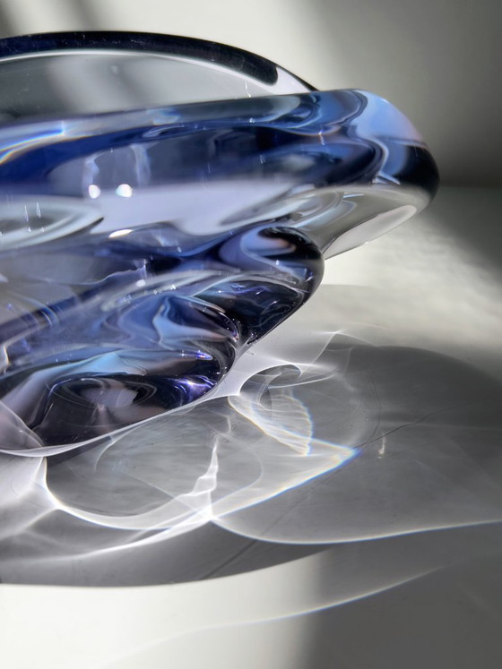 Jaroslav Beránek para Škrdlovice “Andromeda” Cenicero artístico de vidrio n.° 5637, 1956 – Cuencos, Glass (photo 2 of 5)