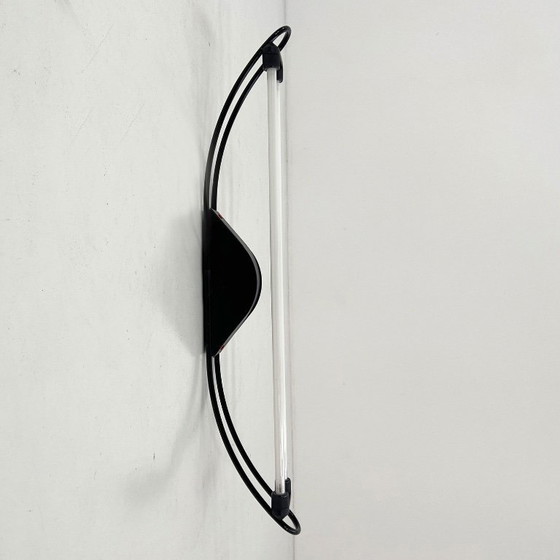 Image 1 of Arced Black Neon Wall Lamp by Gian N. Gigante for Zerbetto, 1980s