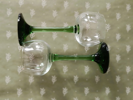 Image 1 of Luminarc Weingläser, grüner Stahl – 4er-Set