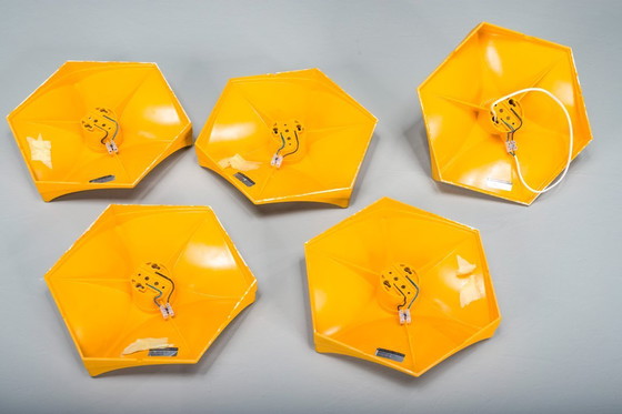 Image 1 of  Vintage Duitse zeshoekige wandlamp van Hoffmeister-Leuchten, 1970