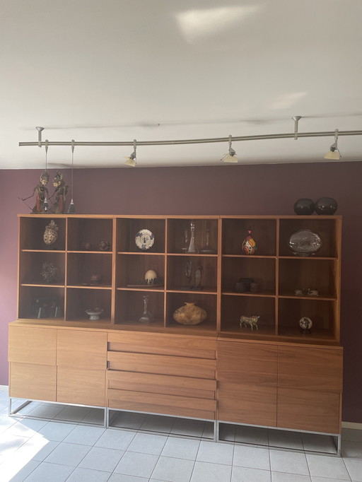 Wall unit with drawers and open shelves
