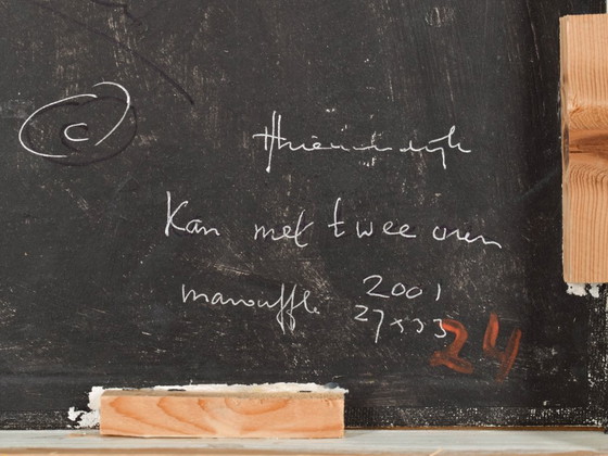 Image 1 of Helen Nieuwendijk (1946) - Krug mit zwei Ohren - 2001 - Acryl auf Marouflé - 33 x 27 cm