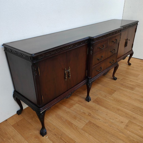 Image 1 of Vintage Chippendale dressoir buffetkast ladekast wandkast