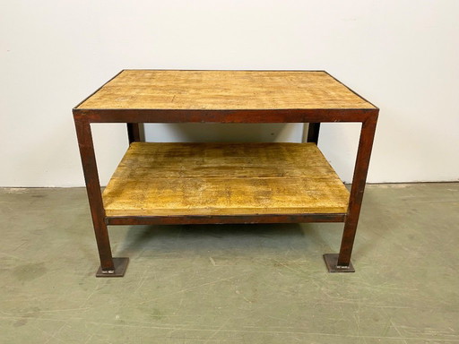 Red Industrial Coffee Table, 1960s