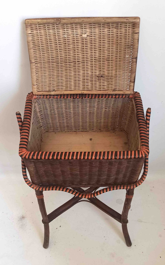 Image 1 of Rieten arbeider jaren 50 Hoogte 72,5 cm