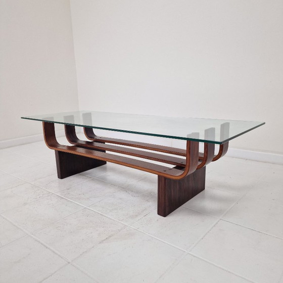 Image 1 of Elegant Mid-Century Teak Coffee Table by James Brown for T.H. Brown 1970's
