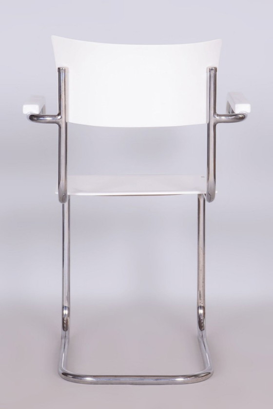 Restauriertes Bauhaus-Stuhlpaar, von Mart Stam, Chrom, Deutschland, 1930er Jahre – Sessel, Metal, Chrome (photo 6 of 10)