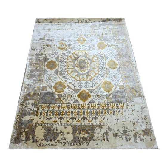 Mamluk Style Tapestry Rug | Recreation Design | Hand-Knotted Wool & Bamboo Silk | 68 × 91 in, Rugs & carpets (photo 3 of 7)