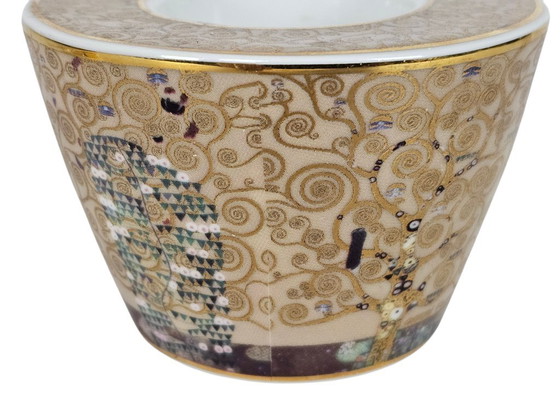 Image 1 of Goebel – Kollektion Artis Orbis – G. Klimt – Porzellan – Teelichthalter – 90er Jahre