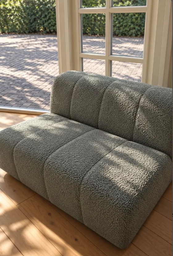 Divano angolare di design verde oliva/grigio – Merk onbekend, Divani angolari, Tessile (photo 3 of 5)