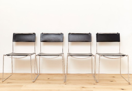 Chaises de salle à manger Giandomenico Belotti pour Alias ​​I, ensemble de 4 – eetkamerstoelen, Leather (photo 2 of 13)
