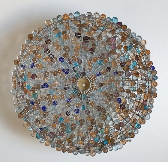 Image 1 of Grande lampe de plafond en verre de Murano en forme de grappe de raisin (37 cm).