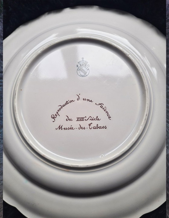 Image 1 of Handbemalte, polychrome Fayence-Hochbranddekoration, Servierschale von K & G Luneville