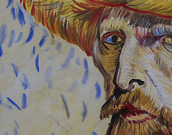 Exclusive Masterpainting: Portrait of Vincent Van Gogh with Straw Hat. – Paintings & Drawings, Canvas (photo 3 of 5)