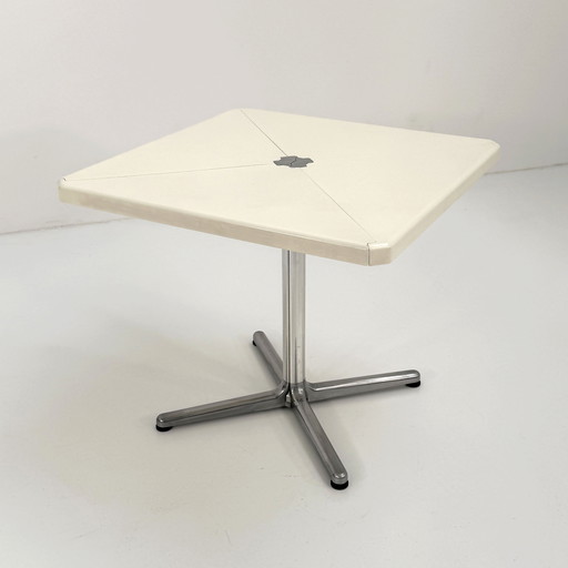 White Plana Folding Table by Giancarlo Piretti for Castelli, 1970s