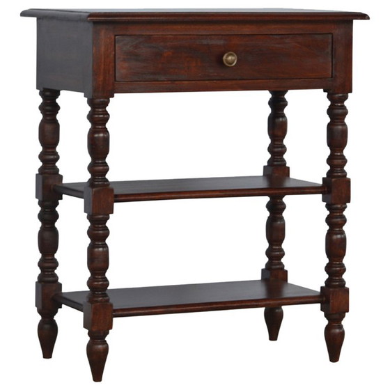 Solid Mango Wood Side Table with Turned Legs – Artisan, Dressing tables (photo 3 of 7)
