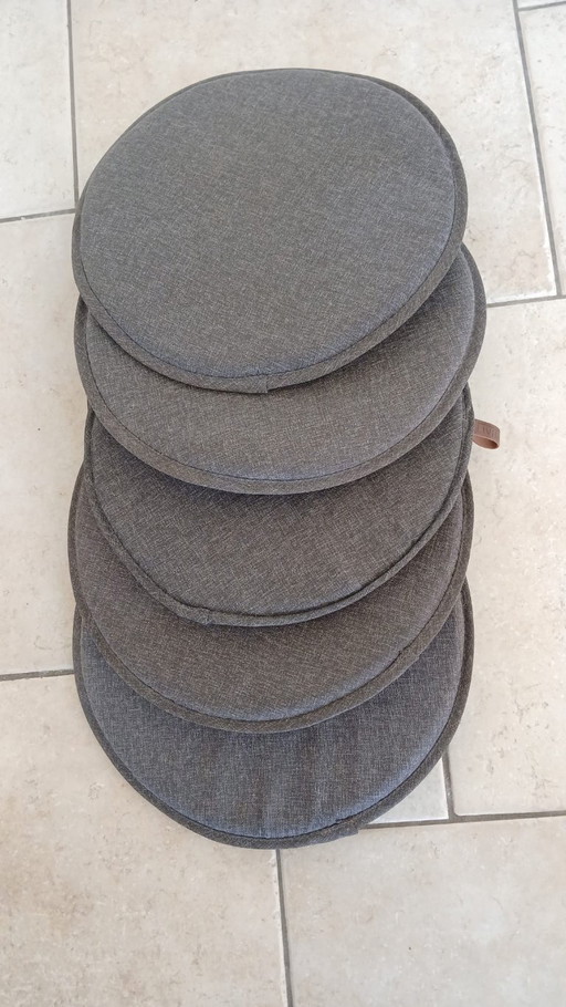 5x Seat Cushion Anthracite New Thick Tub Chair Garden Cushion