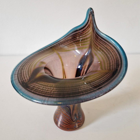 Image 1 of Vaso vintage in vetro soffiato a mano Erwin Eisch del 1989