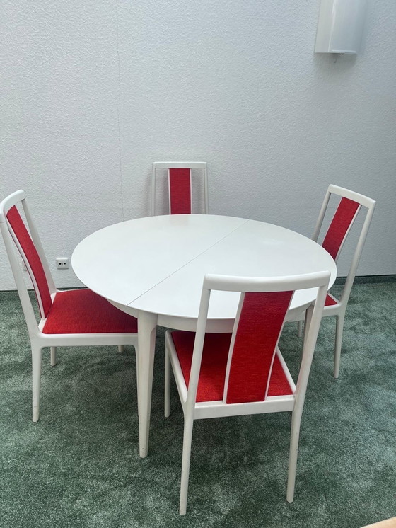 Image 1 of Set di 6 sedie da pranzo Lübke con tavolo allungabile, 1960, Mid-Century Modern