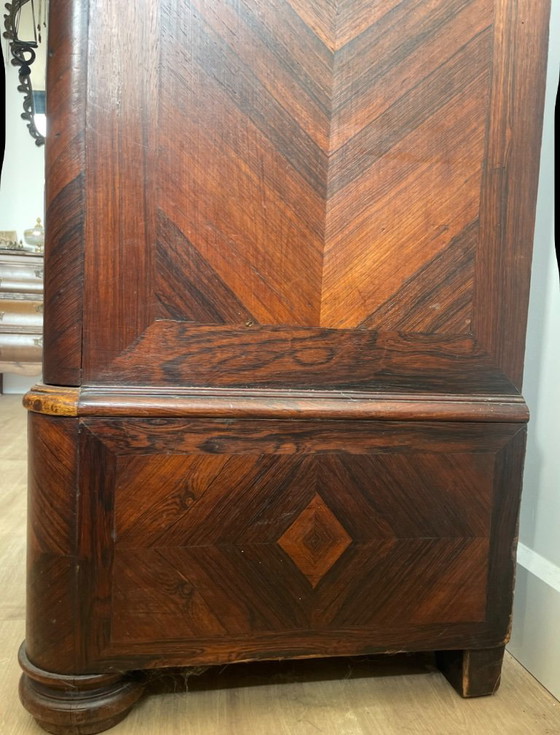 Exclusive French Display Cabinet by Rondot Paris – Walnut Wood & Cut Glass (photo 5 of 15)