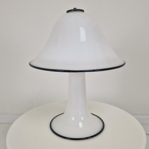 Rare 1970s Murano Mushroom Lamp – Hand-Blown Glass with White Diffused Light