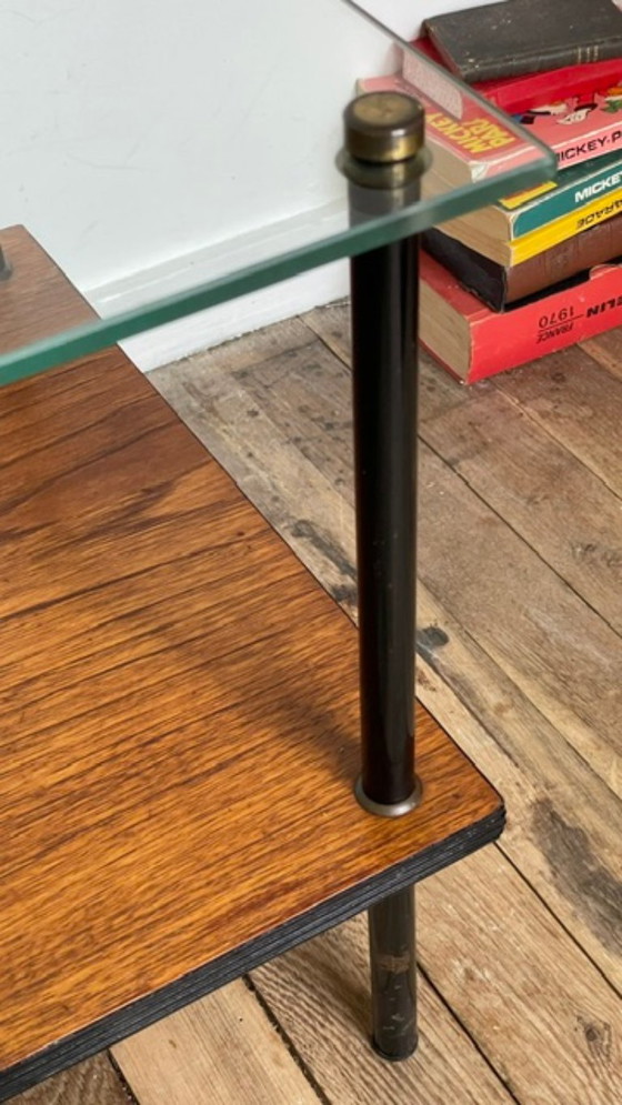 1960 Double-Tier Coffee Table – Saint Gobain, Brass, Metal (photo 13 of 31)