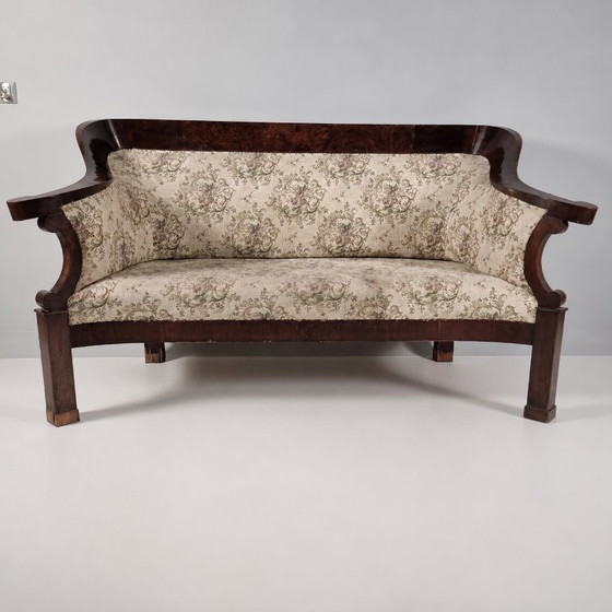 Image 1 of Canapé Biedermeier en placage de noyer