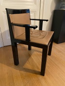 Chaises de salle à manger e4 en bois laqué noir, design Herman Zeekaf