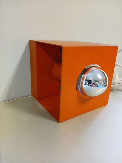 Lampe cubique vintage de l'ère spatiale par Philips Lampe cubique