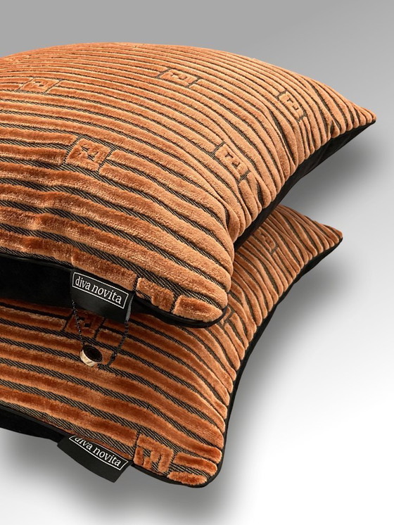 Image 1 of Fendi – Brique-Samt-Monogramm