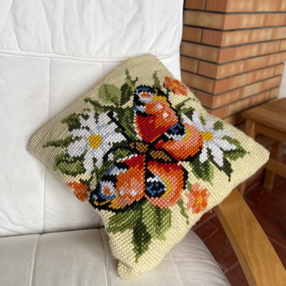 Vintage Portugese Arraiolos Geweven Kussenhoes – Kussentjes, Textile (photo 5 of 12)