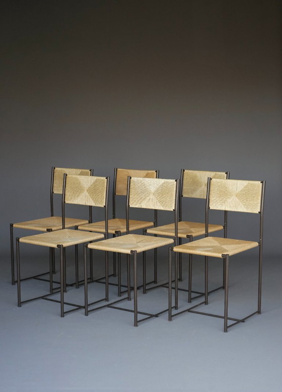 Image 1 of Set di 6 sedie da pranzo 'Paludis 150' di Giandominoco Belotti per Alias ​​Italia, anni '80