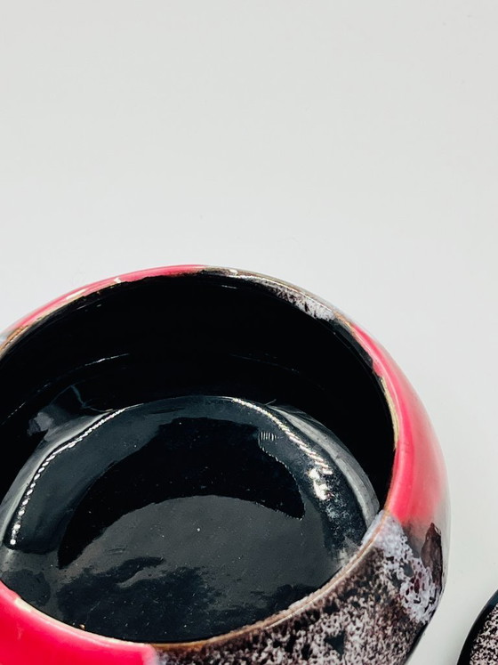 Image 1 of Vallauris Candy Dish, Foam Enamel, Marius Giuge, Vintage 70s