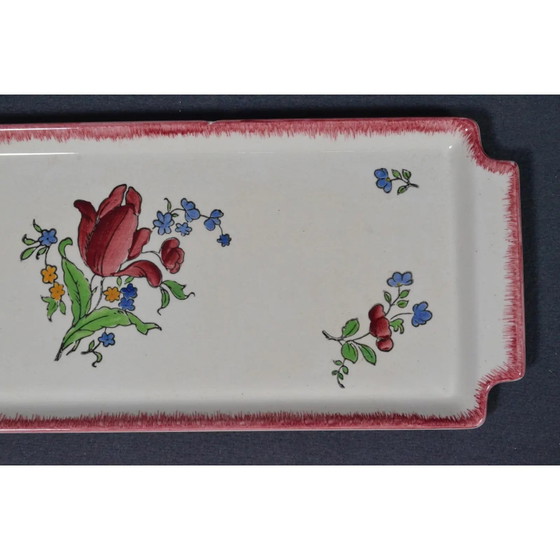 Service de Dessert et de Présentation en Faïence Florale Gien France “Lorraine” des Années 1950, 8 Pièces (photo 11 of 16)