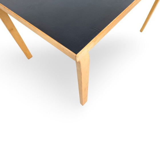 Image 1 of Table de salle à manger originale Alvar Aalto 81B, linoléum Artek, bouleau noir