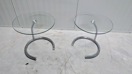 Image 1 of Set of glass side tables