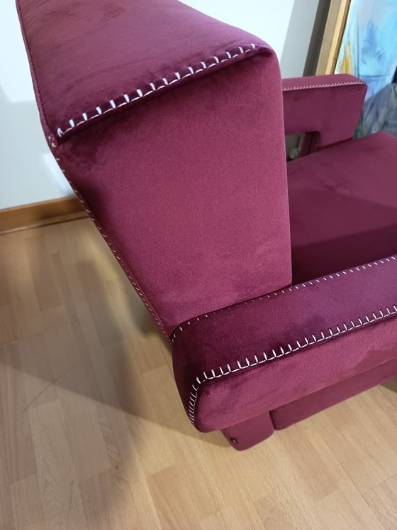 Image 1 of CASSINA 2X Poltrone 637 UTRECHT  (NUOVE MAI USATE) in Velluto 13L Ortigia/Plum con Cuciture in filo Naturale a punta Cavallo