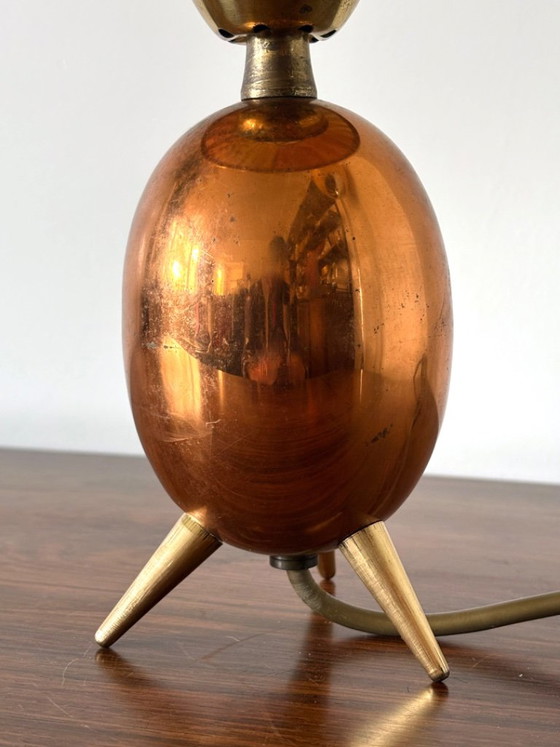 Vintage retro mini copper table lamp from the 1960s – Brass (photo 7 of 13)