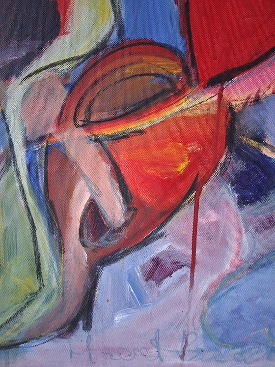 Image 1 of Heart Beat,intuitive,acrylic