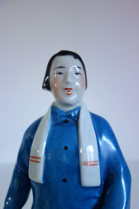 Image 1 of Chinese Biscuit Porcelain Female Statue - Cultural Revolution #23