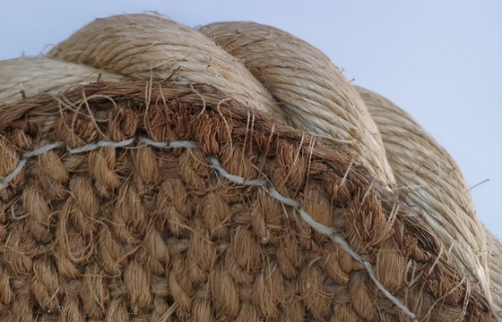 Image 1 of braided rope mirror dlg audoux minet 1960s