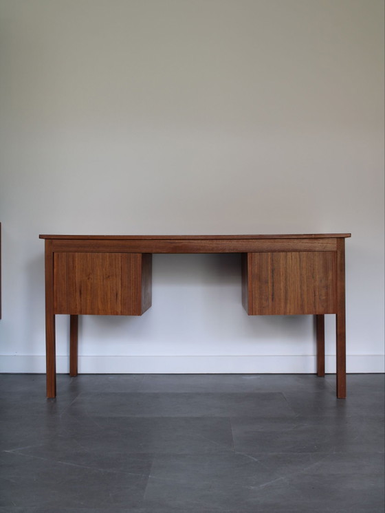 Vintage Danish Desk in Teak by Domino Møbler – Wood (photo 4 of 7)